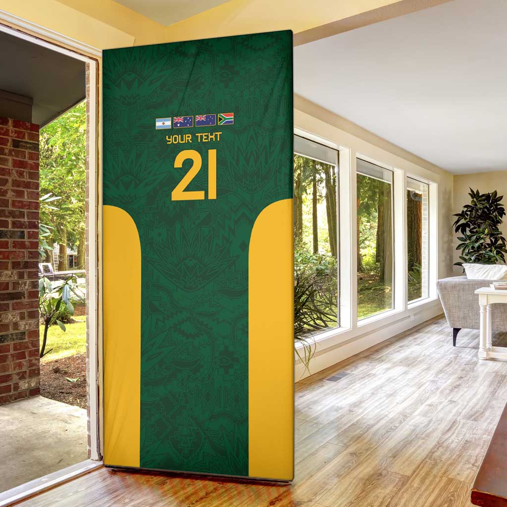 South Africa Rugby Custom Door Cover Glory Be To Springboks