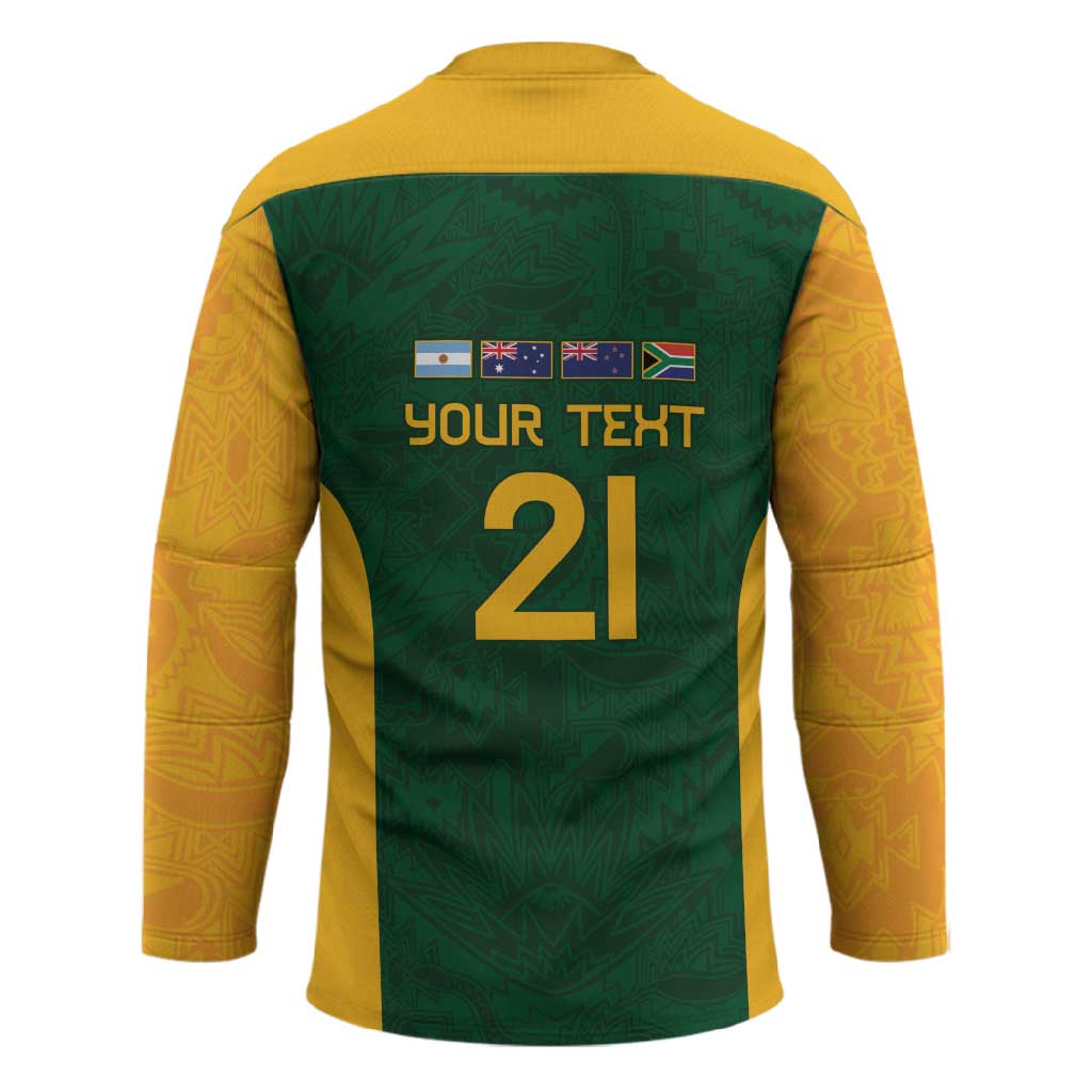 South Africa Rugby Custom Hockey Jersey Glory Be To Springboks