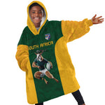 South Africa Rugby Custom Kid Wearable Blanket Hoodie Glory Be To Springboks - African Pride