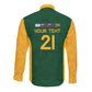 South Africa Rugby Custom Long Sleeve Button Shirt Glory Be To Springboks - African Pride
