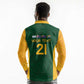 South Africa Rugby Custom Long Sleeve Polo Shirt Glory Be To Springboks - African Pride