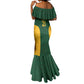 South Africa Rugby Custom Mermaid Dress Glory Be To Springboks - African Pride