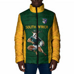 South Africa Rugby Custom Padded Jacket Glory Be To Springboks