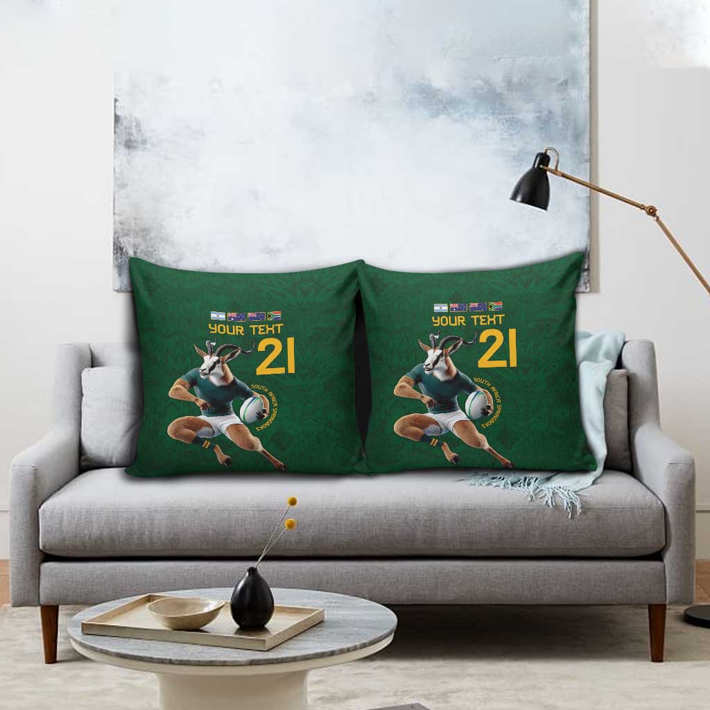 South Africa Rugby Custom Pillow Cover Glory Be To Springboks