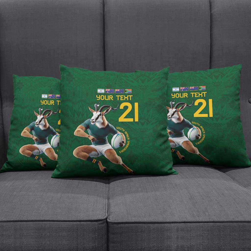 South Africa Rugby Custom Pillow Cover Glory Be To Springboks
