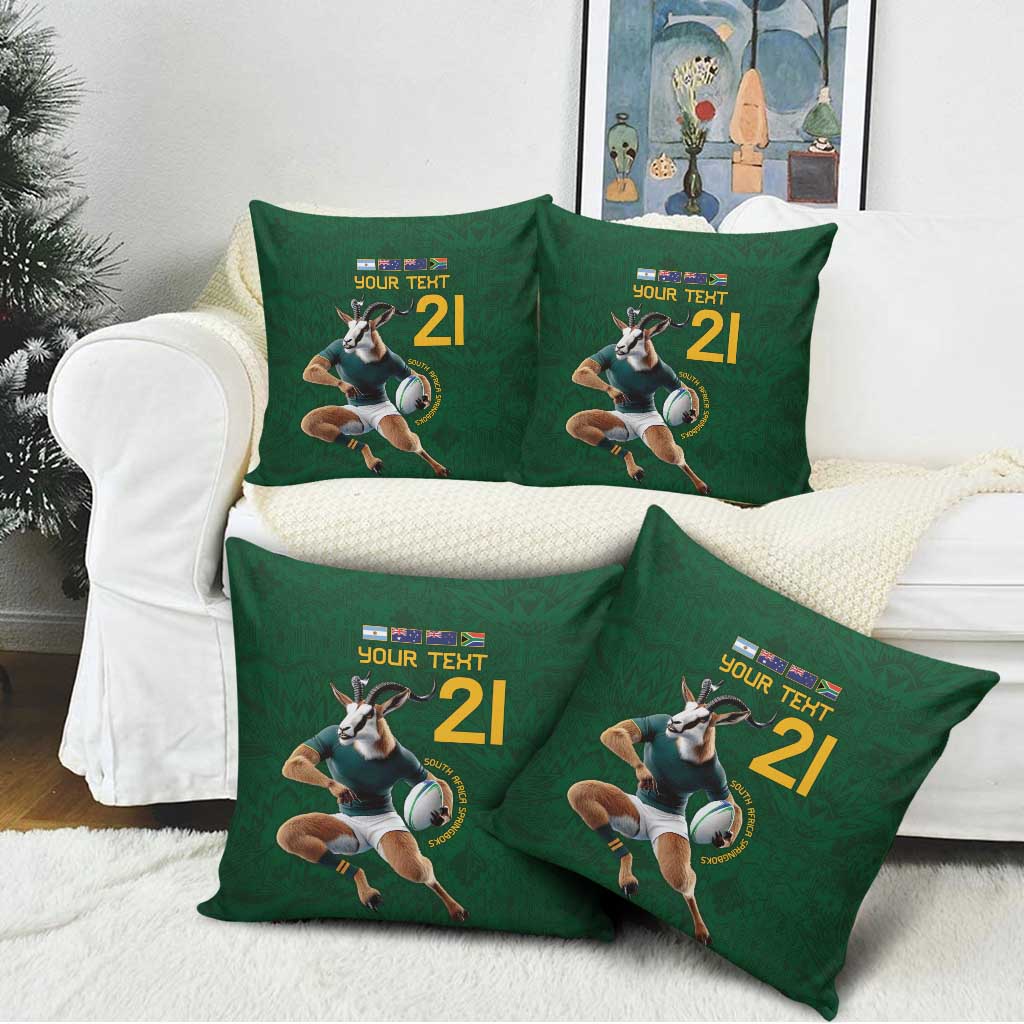South Africa Rugby Custom Pillow Cover Glory Be To Springboks