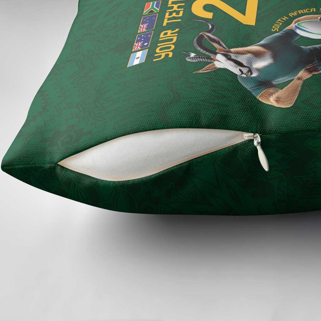 South Africa Rugby Custom Pillow Cover Glory Be To Springboks