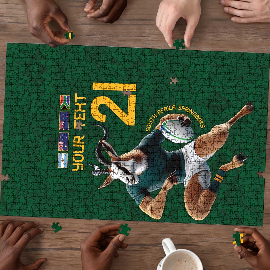 South Africa Rugby Custom Puzzle Glory Be To Springboks