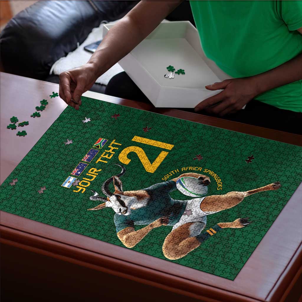South Africa Rugby Custom Puzzle Glory Be To Springboks