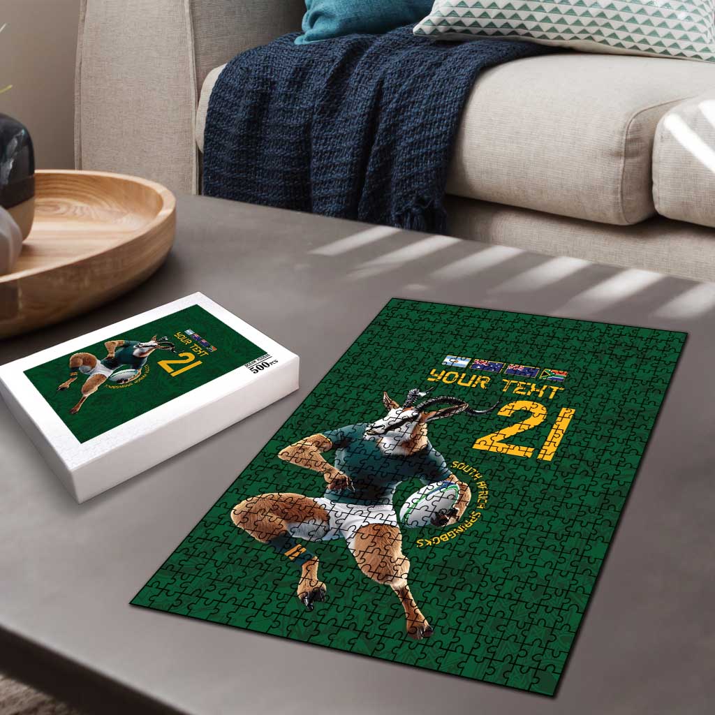 South Africa Rugby Custom Puzzle Glory Be To Springboks