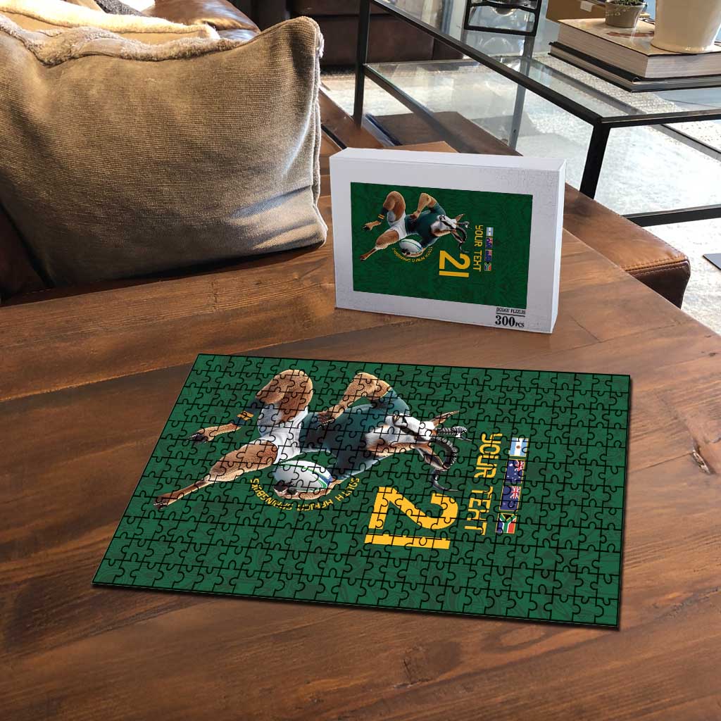 South Africa Rugby Custom Puzzle Glory Be To Springboks