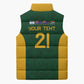 South Africa Rugby Custom Sleeveless Puffer Jacket Glory Be To Springboks