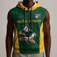 South Africa Rugby Custom Sleeveless Zip Hoodie Glory Be To Springboks - African Pride