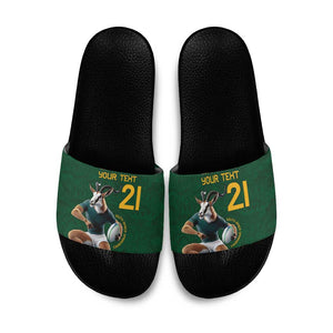 South Africa Rugby Custom Slide Sandals Glory Be To Springboks