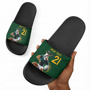 South Africa Rugby Custom Slide Sandals Glory Be To Springboks