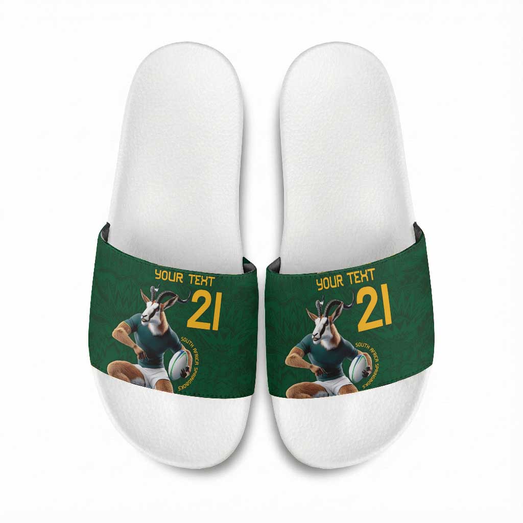 South Africa Rugby Custom Slide Sandals Glory Be To Springboks