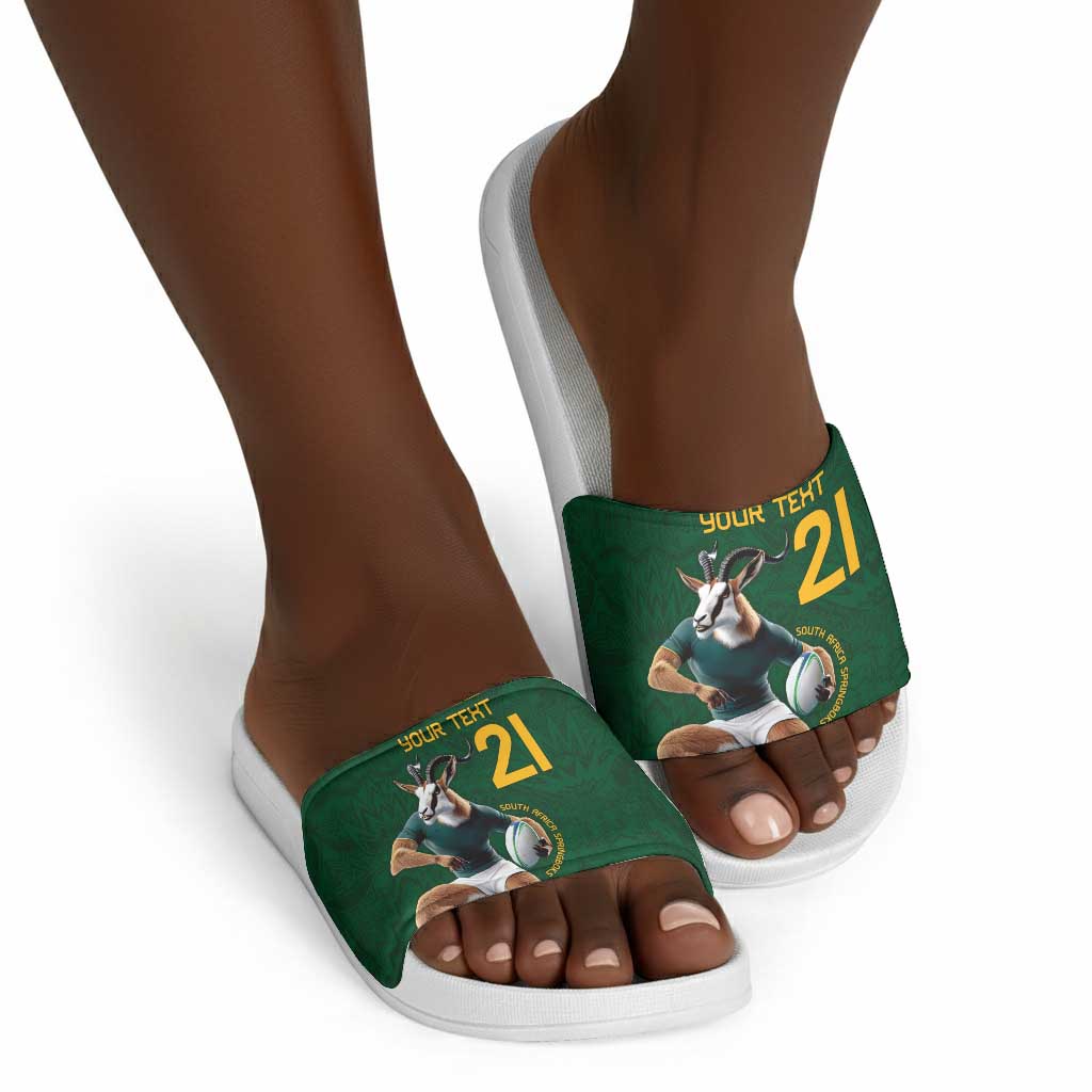 South Africa Rugby Custom Slide Sandals Glory Be To Springboks
