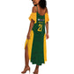 South Africa Rugby Custom Summer Maxi Dress Glory Be To Springboks - African Pride