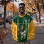 South Africa Rugby Custom Sweatshirt Glory Be To Springboks - African Pride