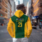 South Africa Rugby Custom Zip Hoodie Glory Be To Springboks - African Pride