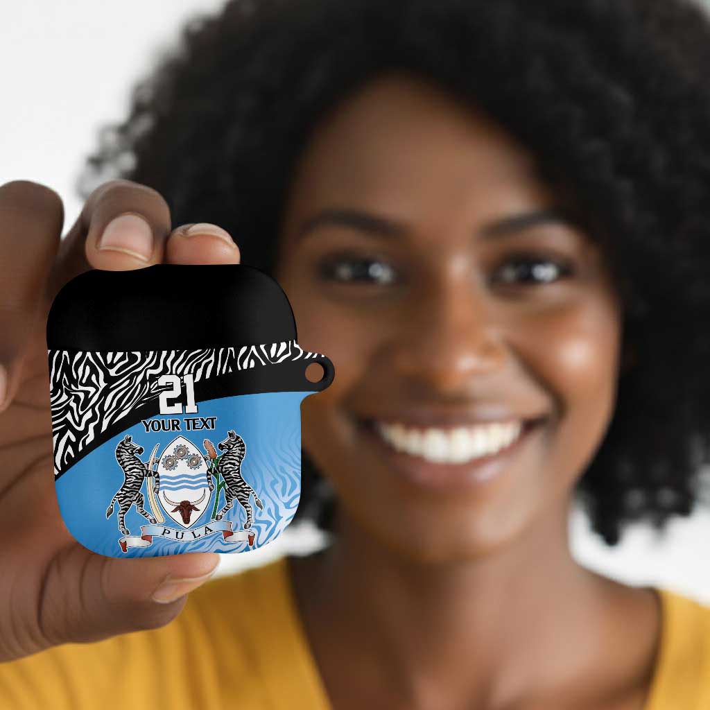 Botswana Cricket Custom AirPods Case Baggy Blues African Zebra Skins Pattern