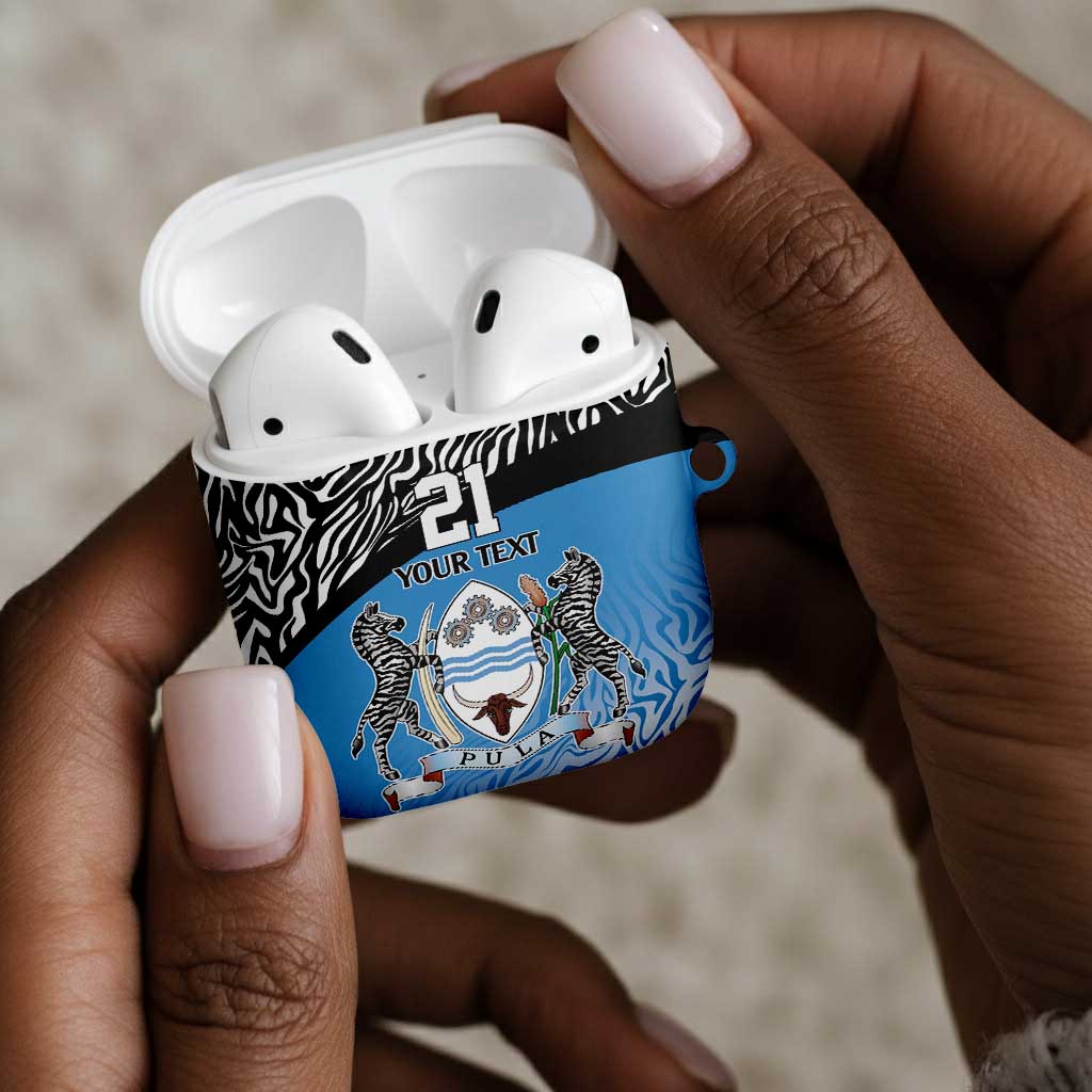 Botswana Cricket Custom AirPods Case Baggy Blues African Zebra Skins Pattern