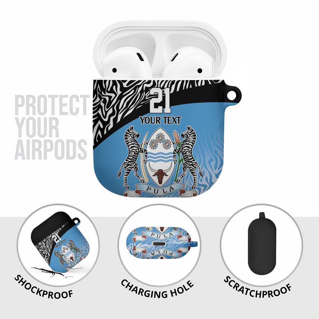 Botswana Cricket Custom AirPods Case Baggy Blues African Zebra Skins Pattern