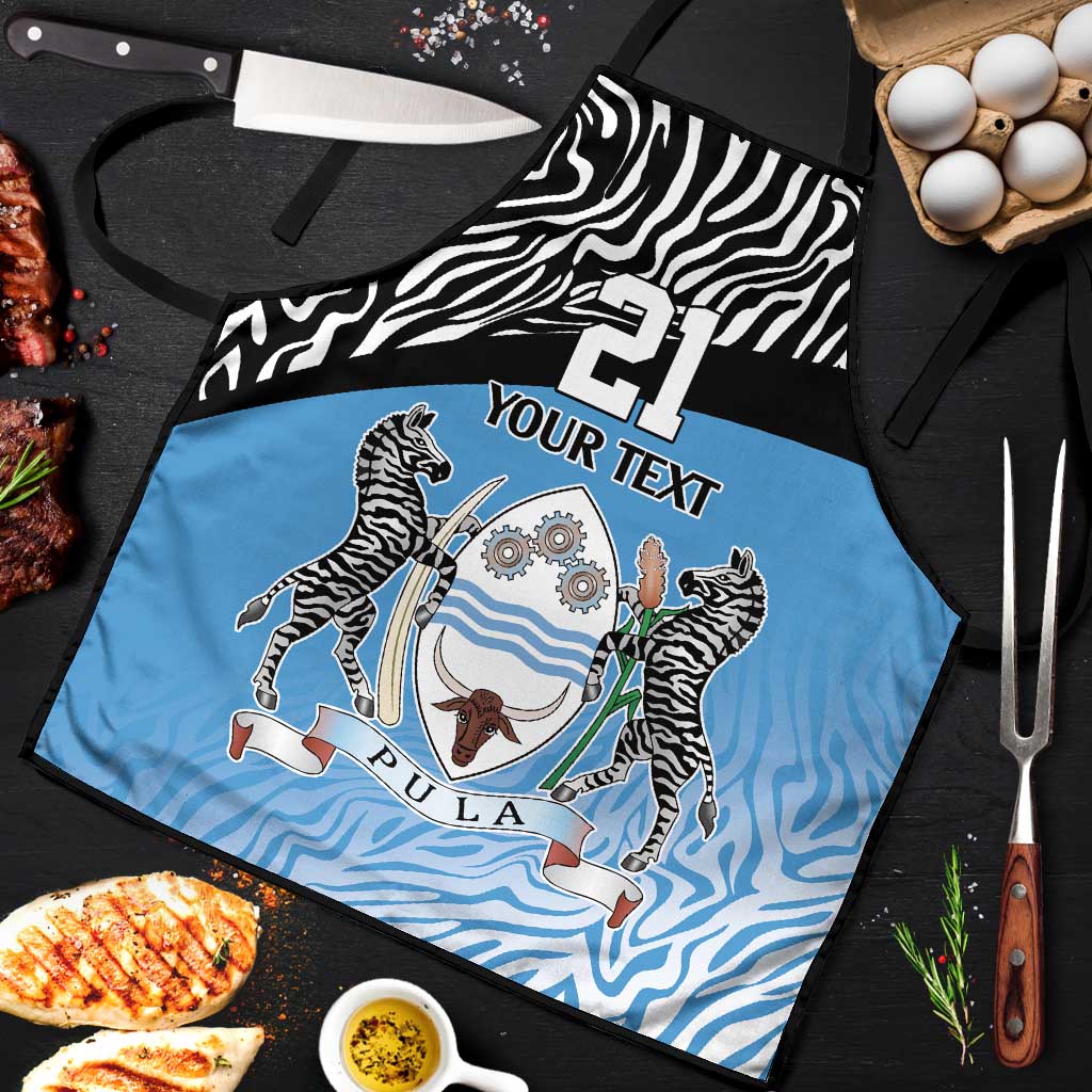 Botswana Cricket Custom Apron Baggy Blues African Zebra Skins Pattern
