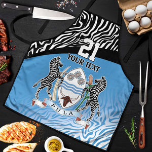 Botswana Cricket Custom Apron Baggy Blues African Zebra Skins Pattern