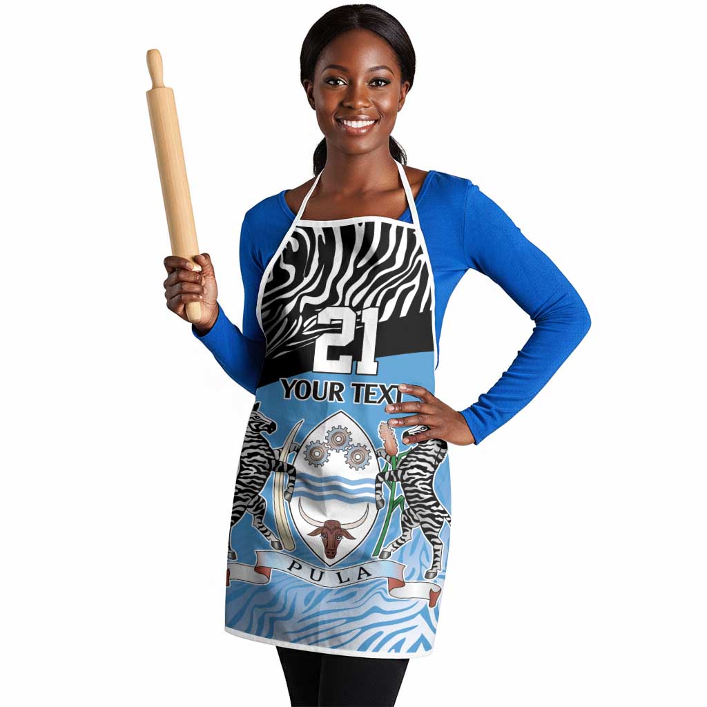 Botswana Cricket Custom Apron Baggy Blues African Zebra Skins Pattern