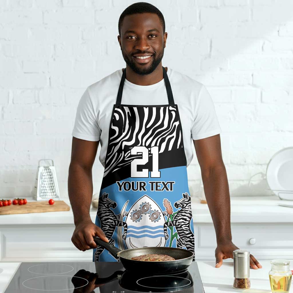 Botswana Cricket Custom Apron Baggy Blues African Zebra Skins Pattern