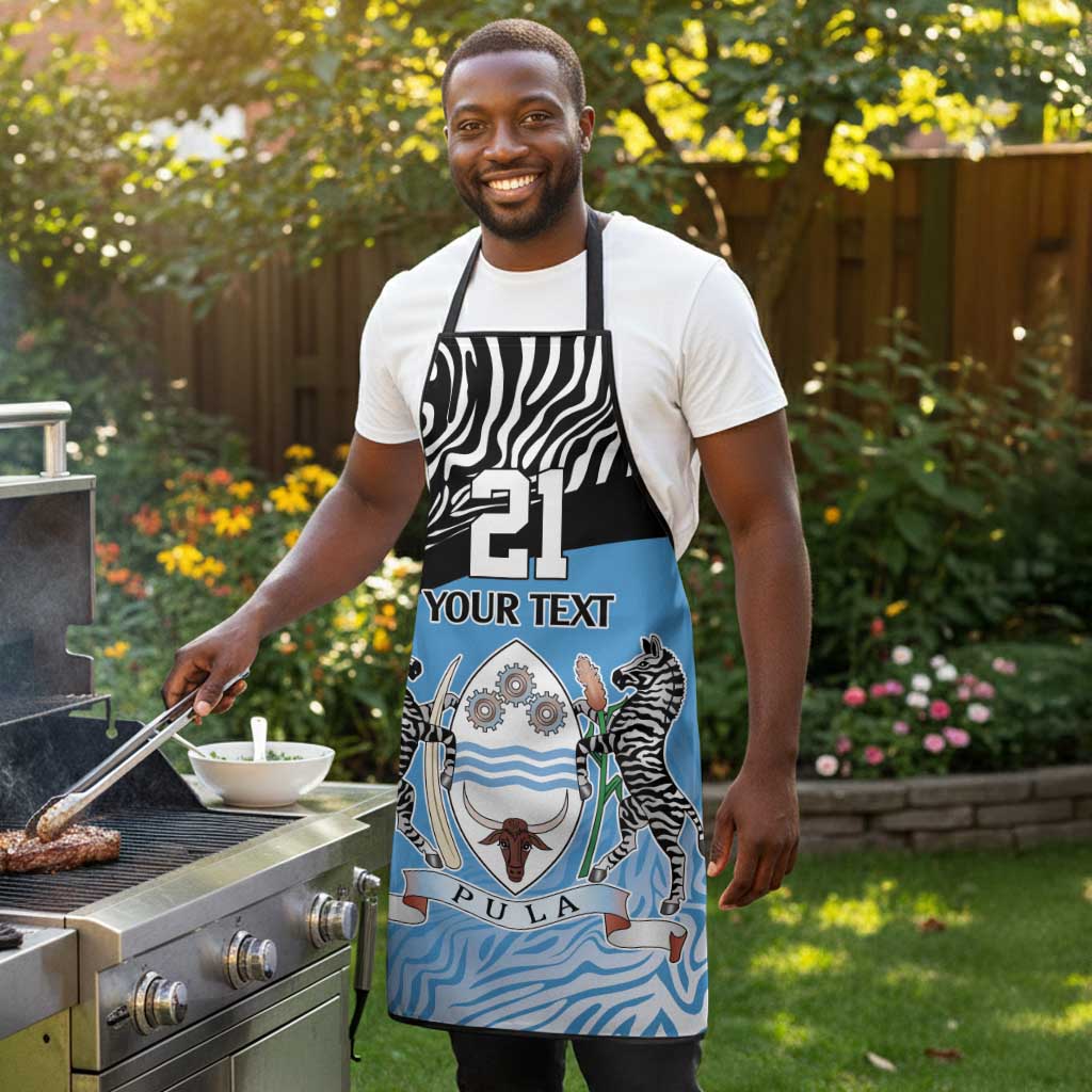 Botswana Cricket Custom Apron Baggy Blues African Zebra Skins Pattern
