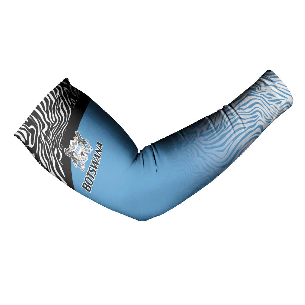 Botswana Cricket Custom Arm Sleeves Baggy Blues African Zebra Skins Pattern