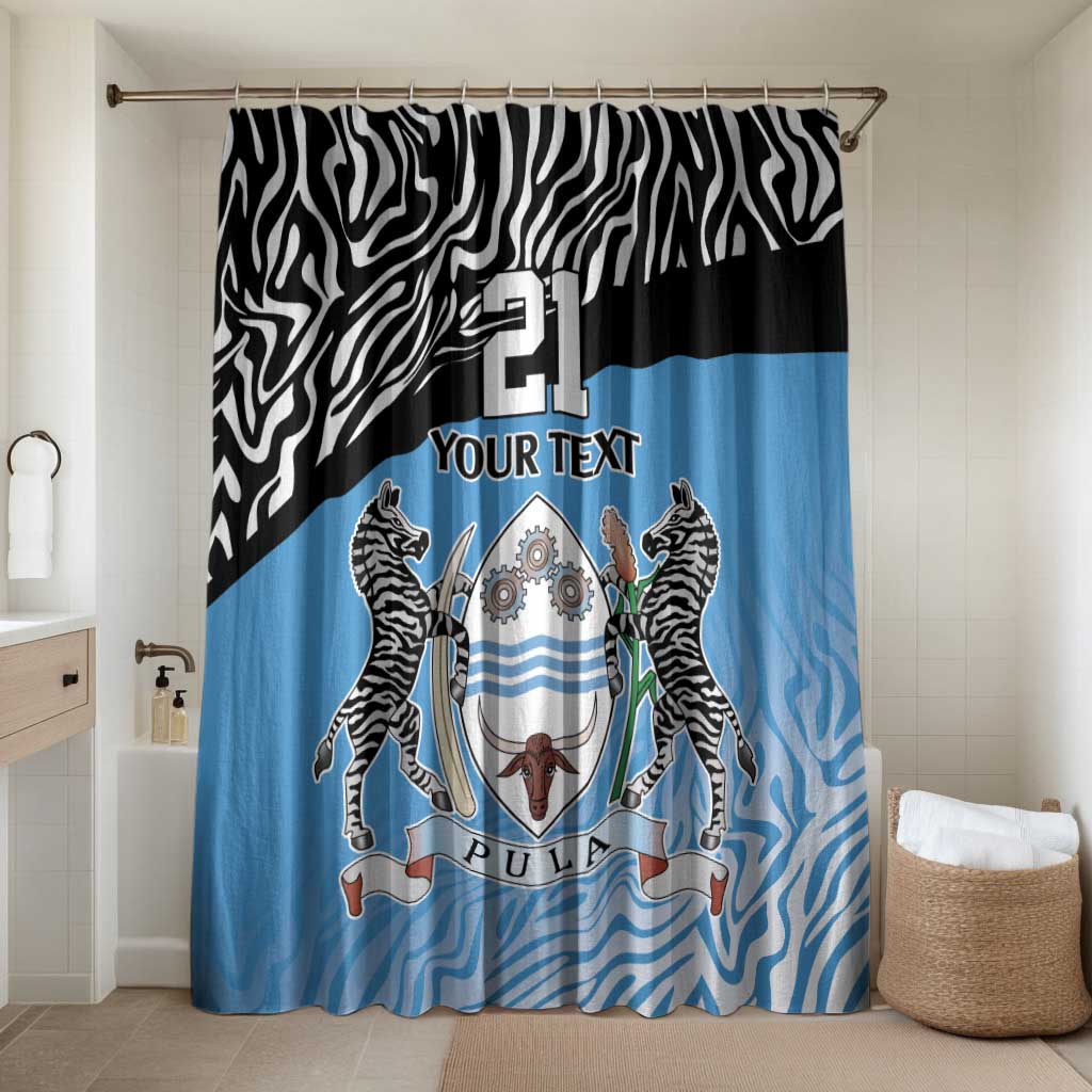 Botswana Cricket Custom Bathroom Set Baggy Blues African Zebra Skins Pattern
