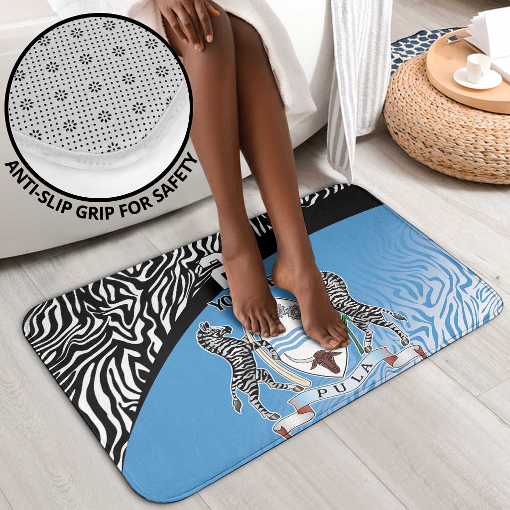 Botswana Cricket Custom Bathroom Set Baggy Blues African Zebra Skins Pattern