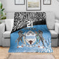 Botswana Cricket Custom Blanket Baggy Blues African Zebra Skins Pattern - African Pride