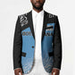 Botswana Cricket Custom Blazer Baggy Blues African Zebra Skins Pattern