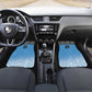 Botswana Cricket Custom Car Mats Baggy Blues African Zebra Skins Pattern - African Pride