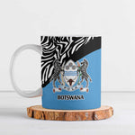 Botswana Cricket Custom Ceramic Mug Baggy Blues African Zebra Skins Pattern
