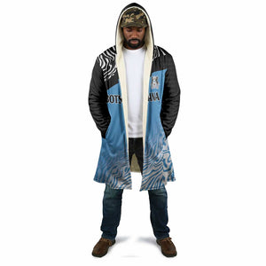 Botswana Cricket Custom Cloak Baggy Blues African Zebra Skins Pattern