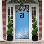 Botswana Cricket Custom Door Cover Baggy Blues African Zebra Skins Pattern