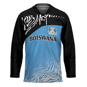 Botswana Cricket Custom Hockey Jersey Baggy Blues African Zebra Skins Pattern