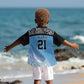 Botswana Cricket Custom Kid Hawaiian Shirt Baggy Blues African Zebra Skins Pattern - African Pride