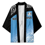 Botswana Cricket Custom Kimono Baggy Blues African Zebra Skins Pattern