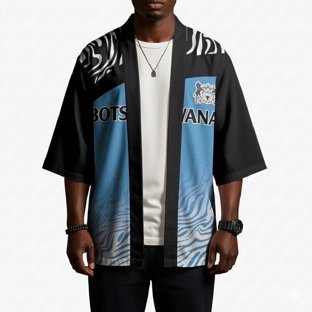 Botswana Cricket Custom Kimono Baggy Blues African Zebra Skins Pattern