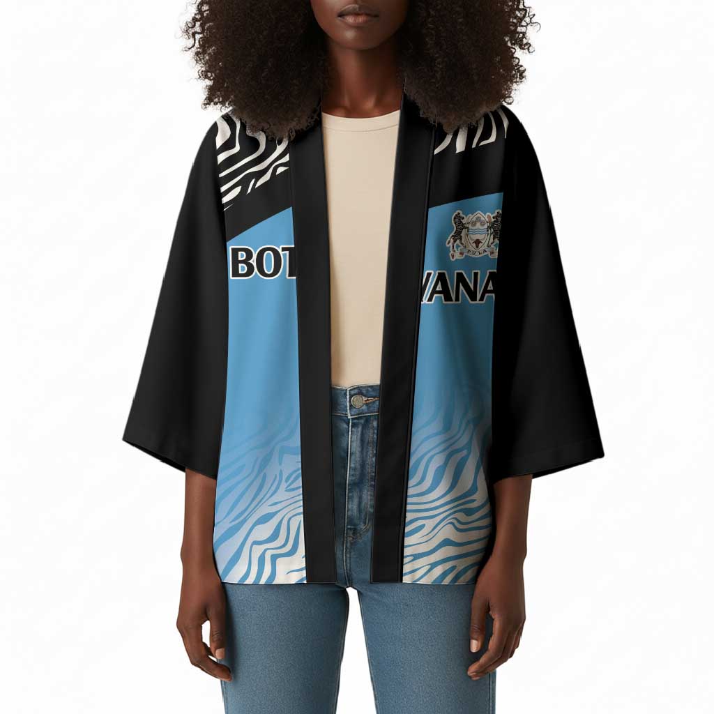 Botswana Cricket Custom Kimono Baggy Blues African Zebra Skins Pattern