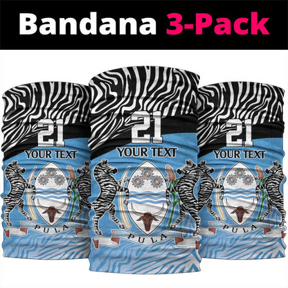 Botswana Cricket Custom Neck Gaiter Baggy Blues African Zebra Skins Pattern LT9