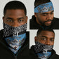 Botswana Cricket Custom Neck Gaiter Baggy Blues African Zebra Skins Pattern LT9