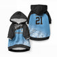 Botswana Cricket Custom Pet Hoodie Baggy Blues African Zebra Skins Pattern