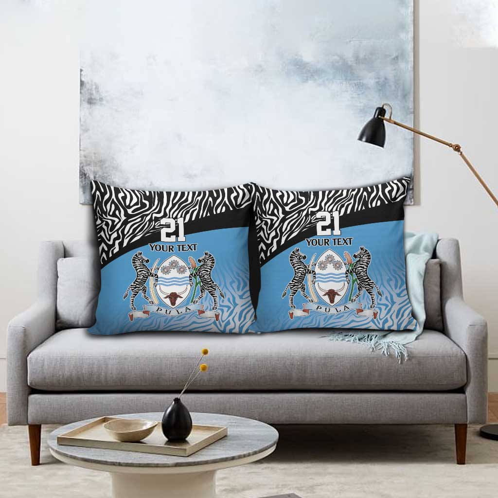 Botswana Cricket Custom Pillow Cover Baggy Blues African Zebra Skins Pattern